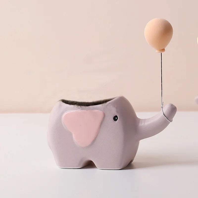 Cute Ceramic Elephant Succulent Pots