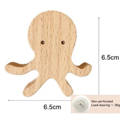 Cute Animal Wooden Wall Hooks