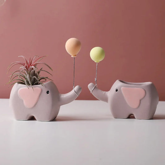 Cute Ceramic Elephant Succulent Pots