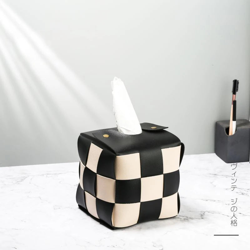 Checkerboard Charm: Tissue Box