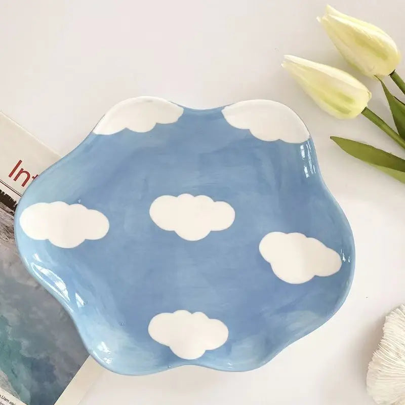 Cloud Drift Ceramic Plate
