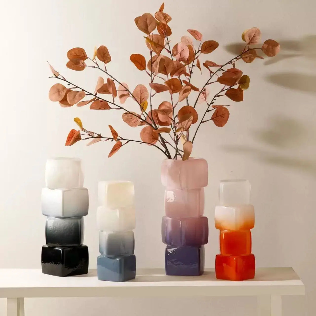Aurora Gradient Square Vase