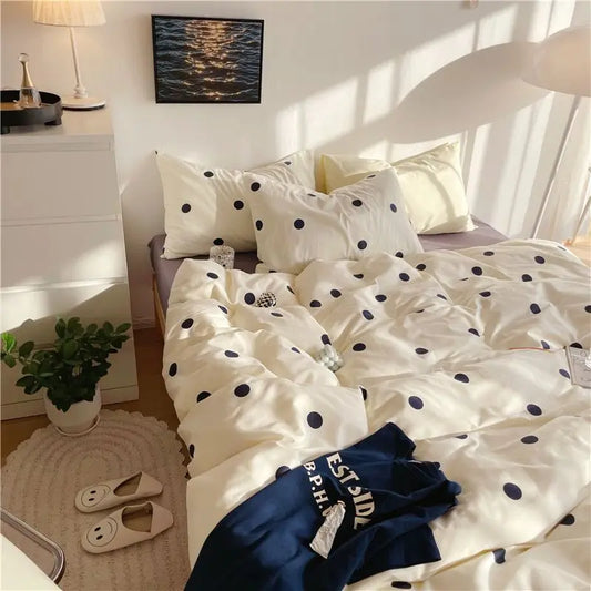 Midnight Dots: Black Dotty Bedding Set