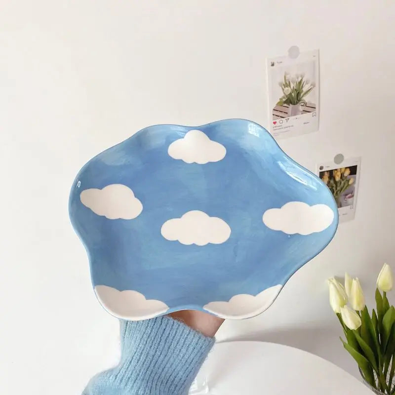 Cloud Drift Ceramic Plate