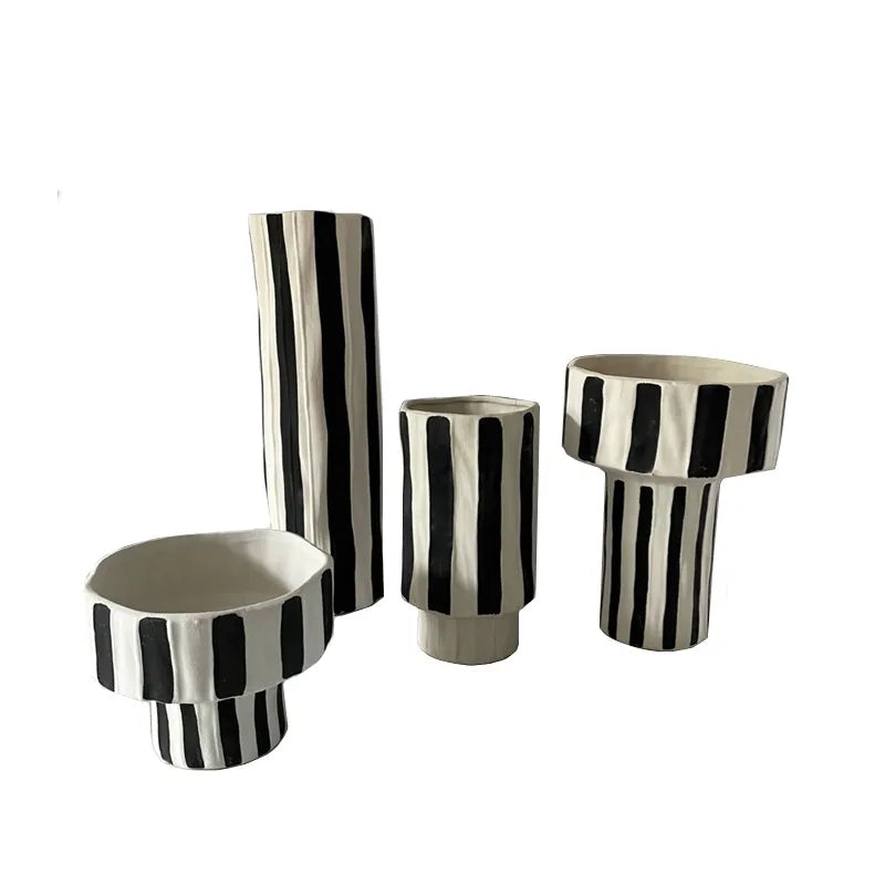 Silhouette Stripe Vases