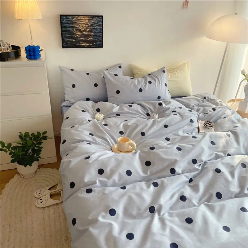 Midnight Dots: Black Dotty Bedding Set