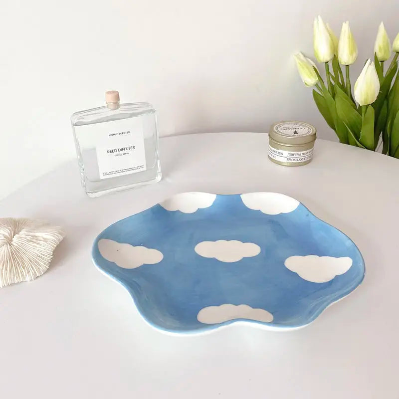 Cloud Drift Ceramic Plate