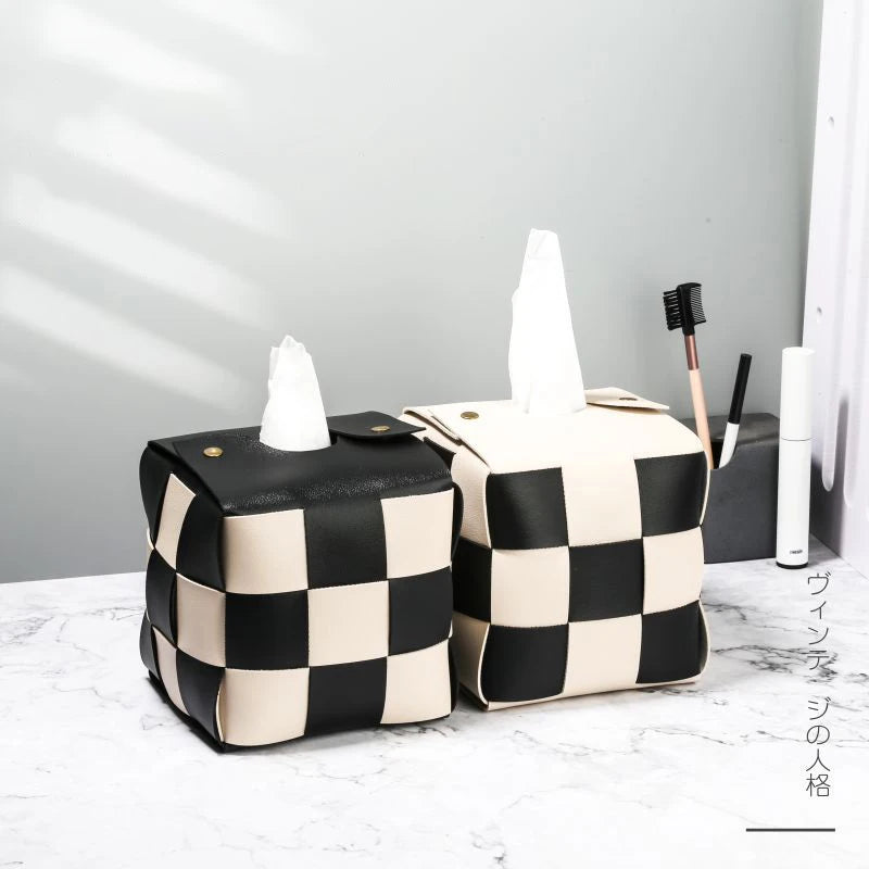 Checkerboard Charm: Tissue Box