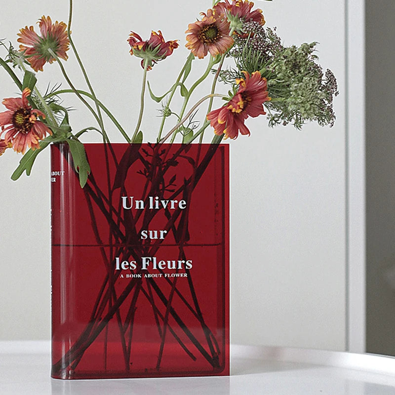 Bookshelf Blossoms: Book-Shaped Vase