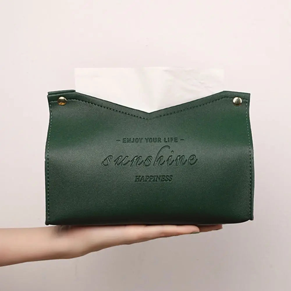 Minimalist Leather Tissue Case