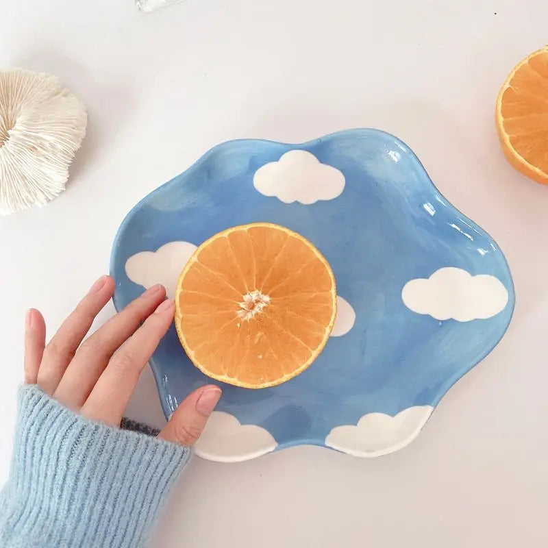 Cloud Drift Ceramic Plate