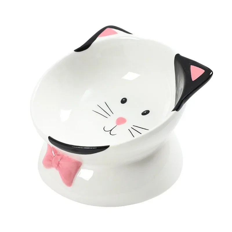 Feline Feast: Elevated Cat-Shaped Pet Bowl