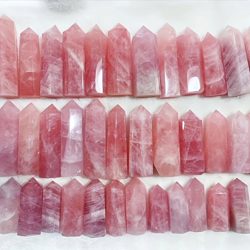 Rose Quartz Natural Crystal Tower