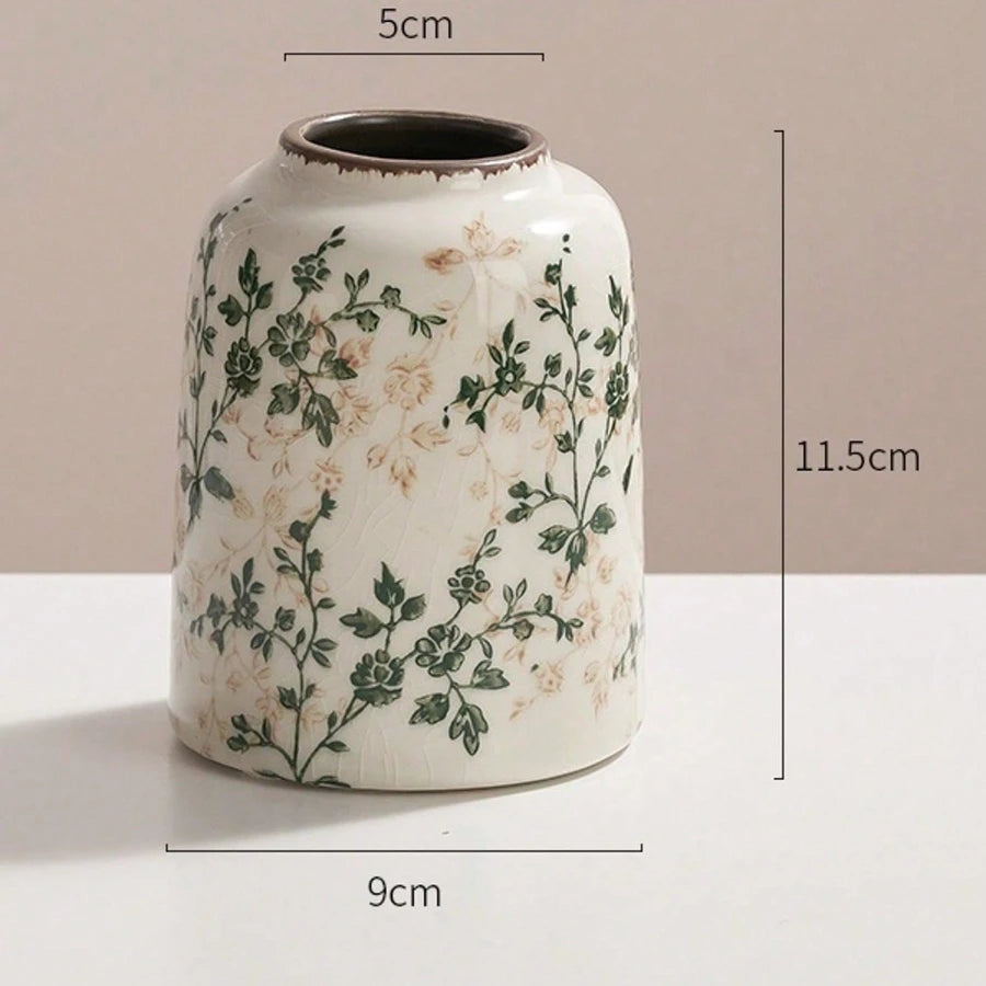 Sage Bloom Ceramic Vase