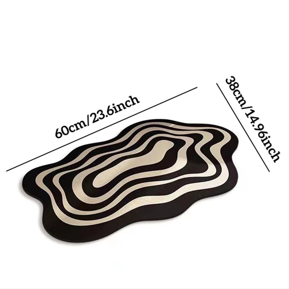 Chic Monochrome Absorbent Bath Mat