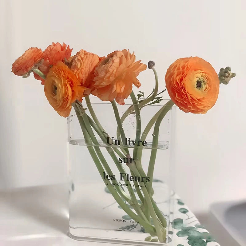 Bookshelf Blossoms: Book-Shaped Vase