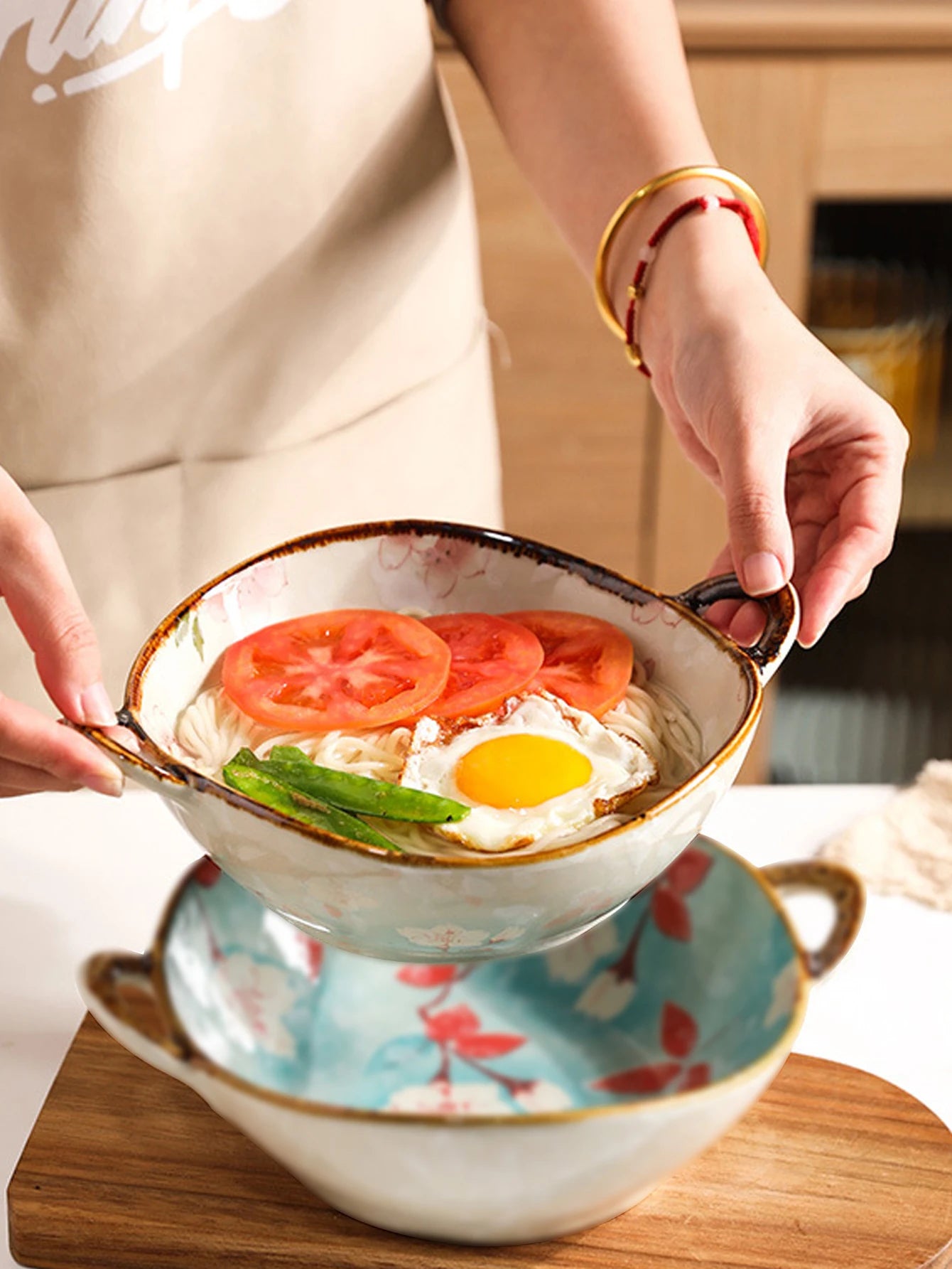 Artisanal Ceramic Bowl with Handles