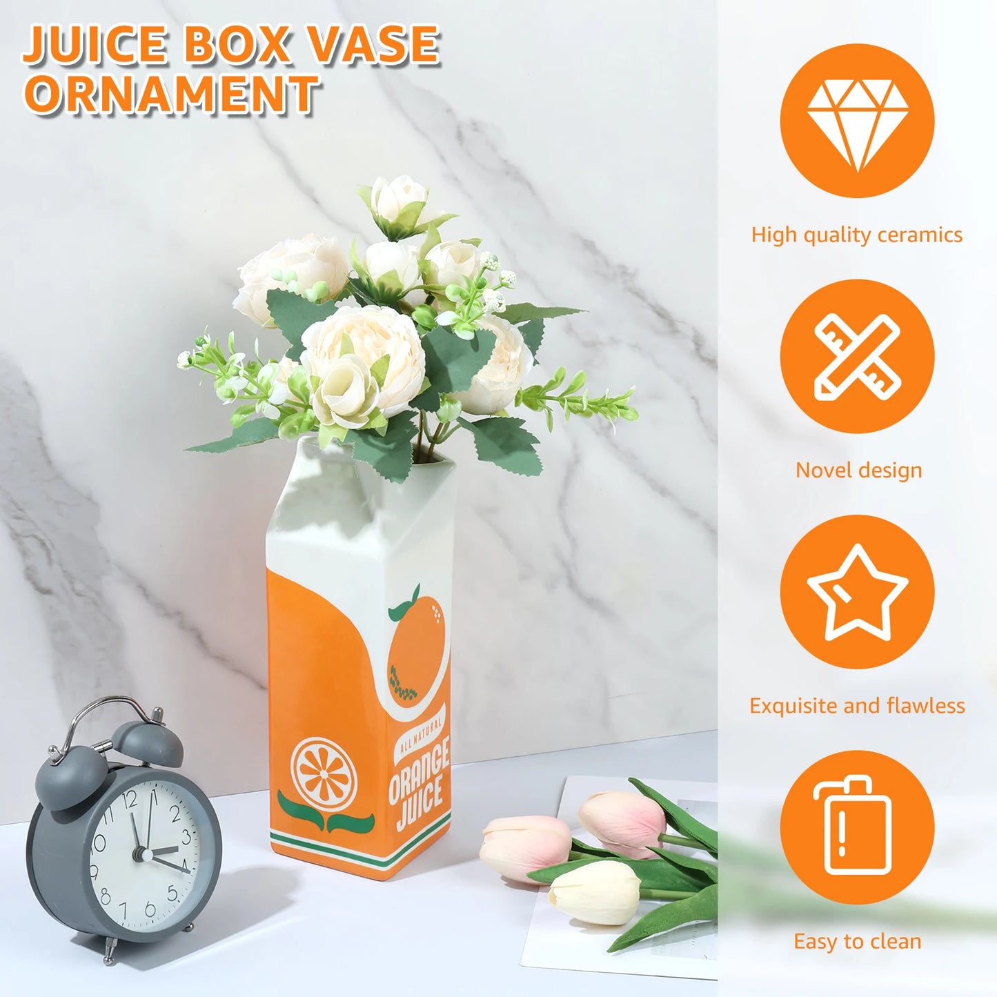 Juice Box Vase: The Citrus Ceramique Collection