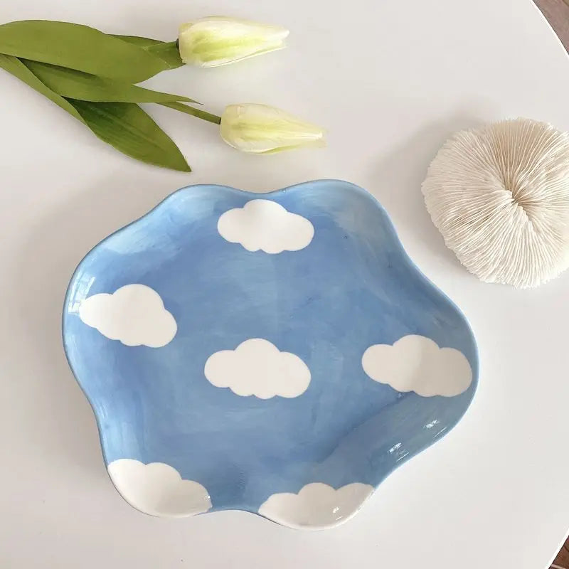 Cloud Drift Ceramic Plate