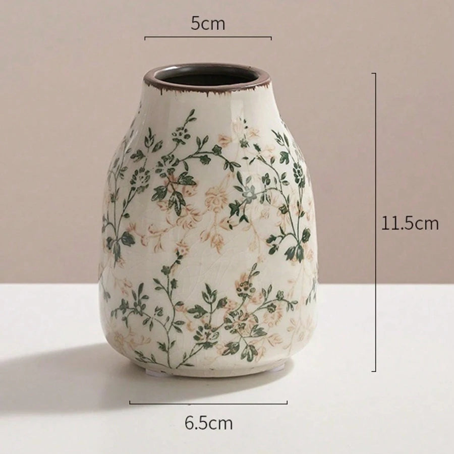 Sage Bloom Ceramic Vase