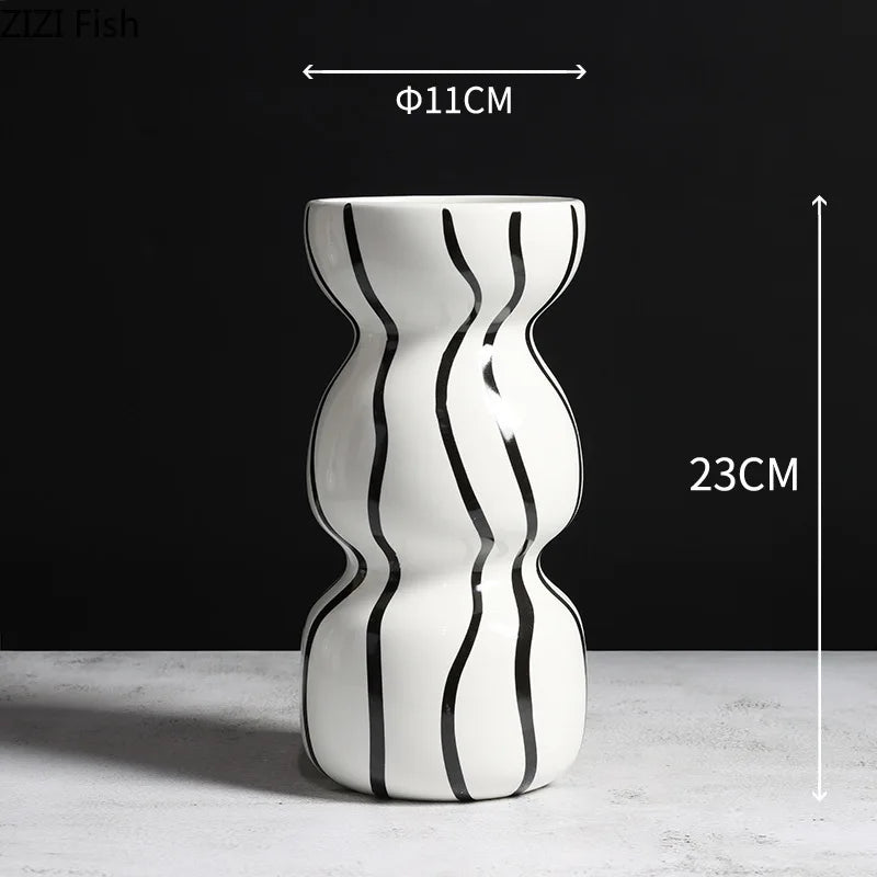 Zebra Essence Ceramic Vase