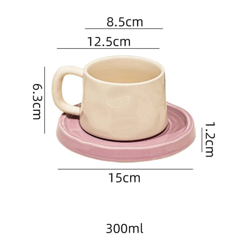 Pastel Mug and Saucer