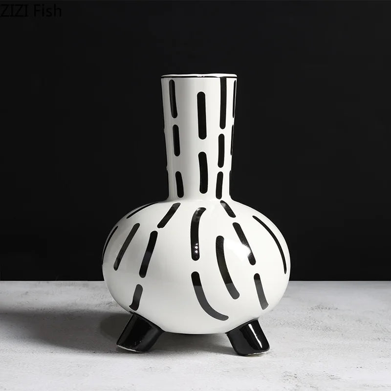 Zebra Essence Ceramic Vase