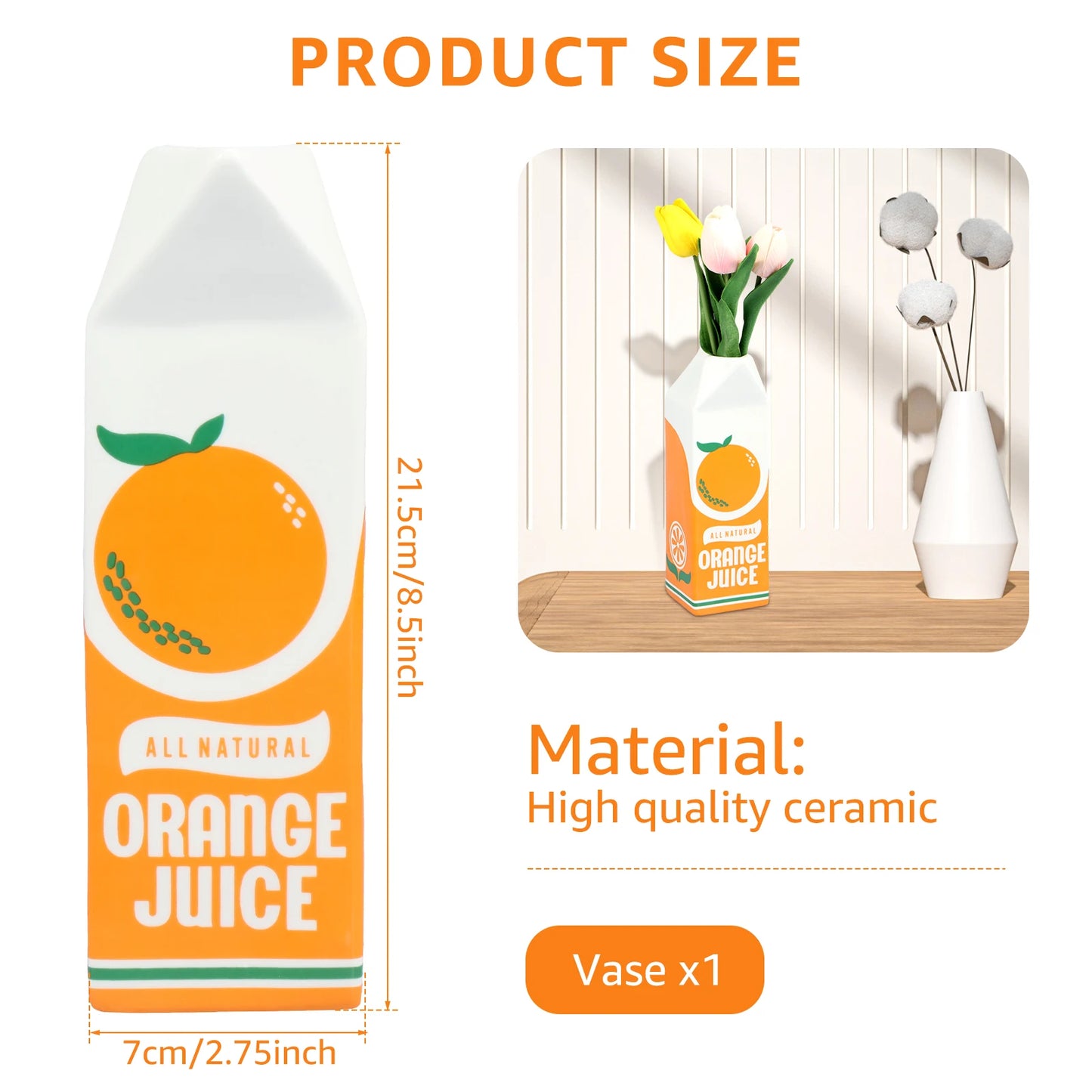 Juice Box Vase: The Citrus Ceramique Collection