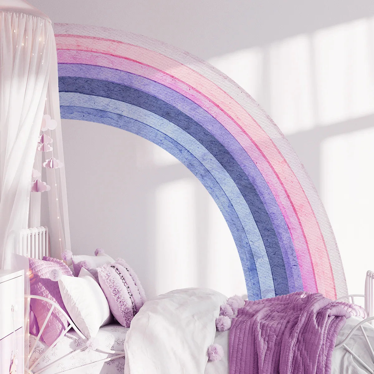 Rainbow Dreams: Large Purple Wall Stickers