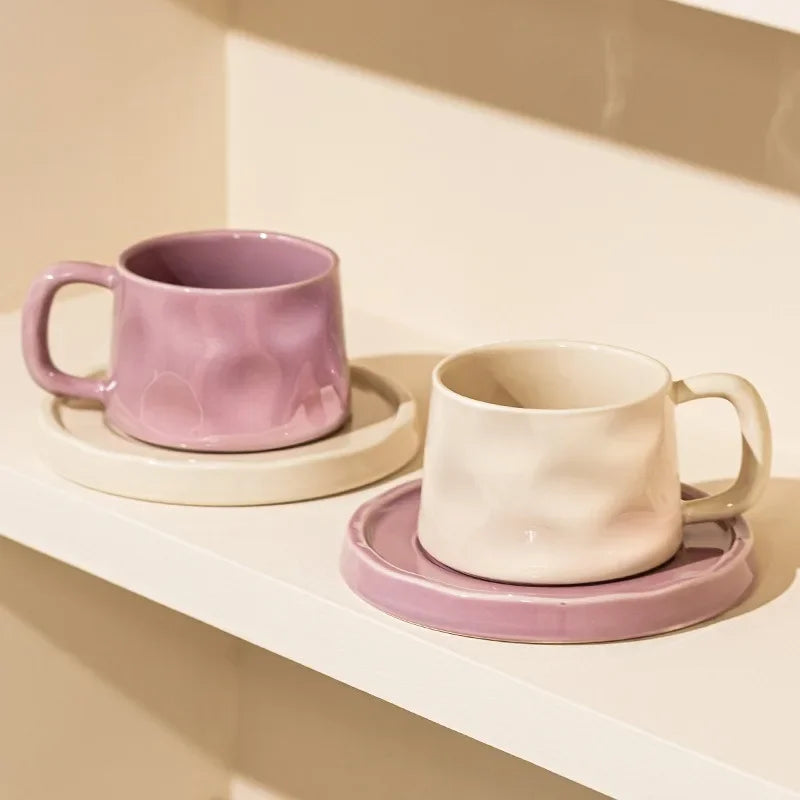 Pastel Mug and Saucer