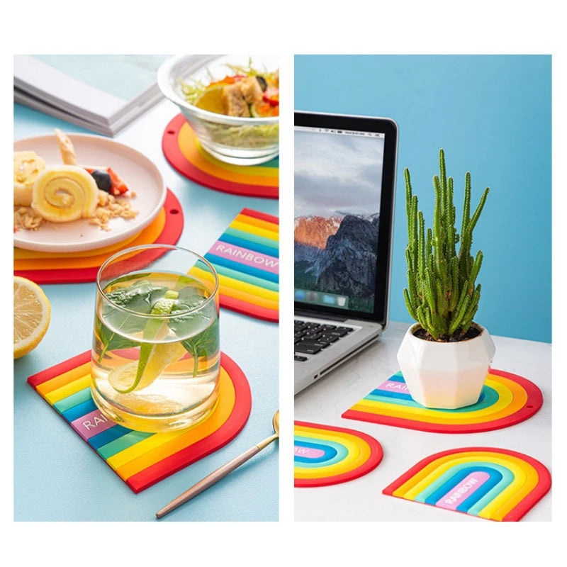 Rainbow Delight Silicone Kitchen Mat