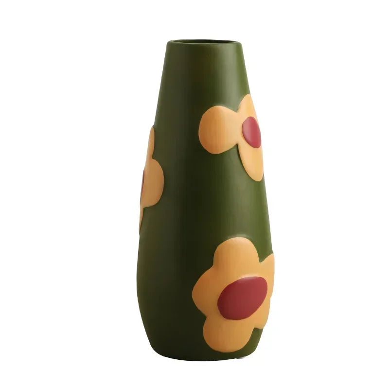 Blooms Art Ceramics: Hand-Painted Vase