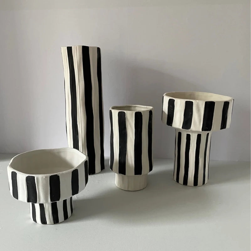 Silhouette Stripe Vases