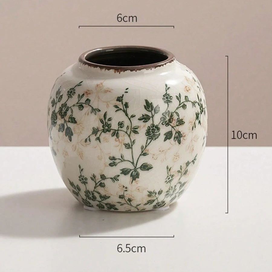 Sage Bloom Ceramic Vase