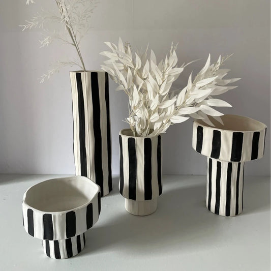 Silhouette Stripe Vases