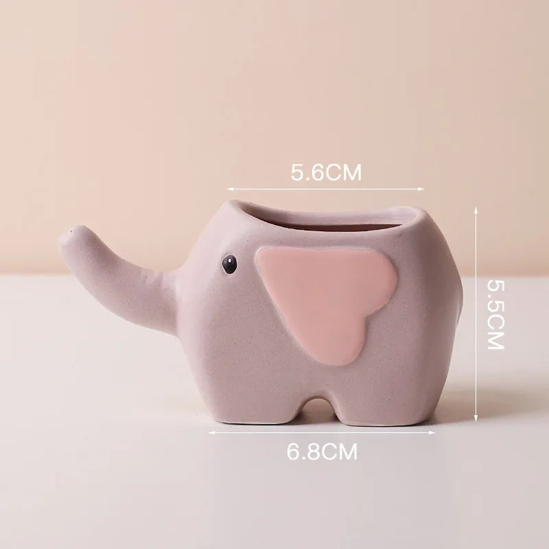 Cute Ceramic Elephant Succulent Pots
