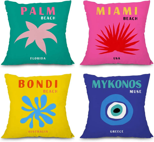 Vibrant Travel-Style Cushions