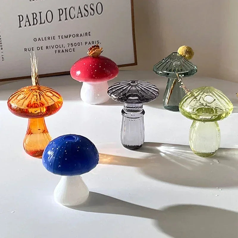 Enchanted Glass Toadstool Vases