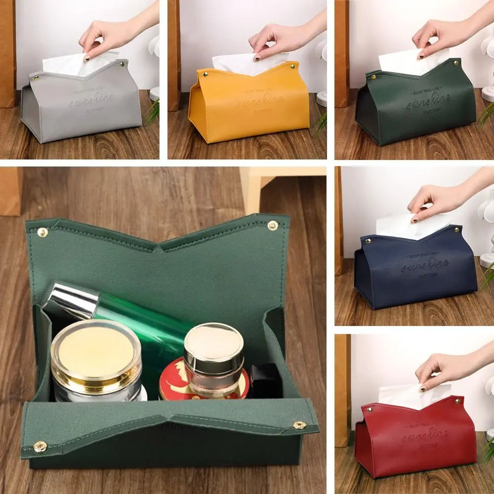 Minimalist Leather Tissue Case