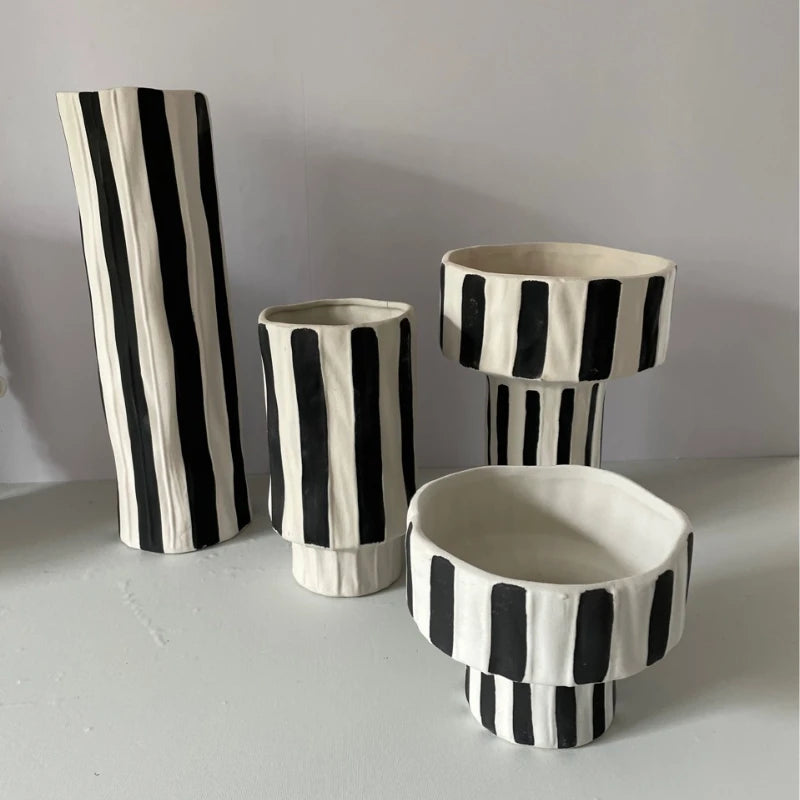 Silhouette Stripe Vases