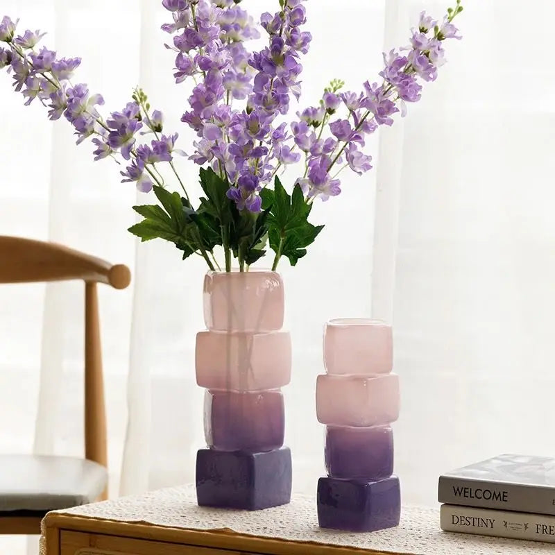Aurora Gradient Square Vase