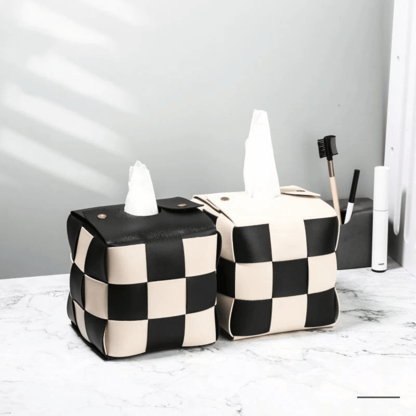 Checkerboard Charm: Tissue Box
