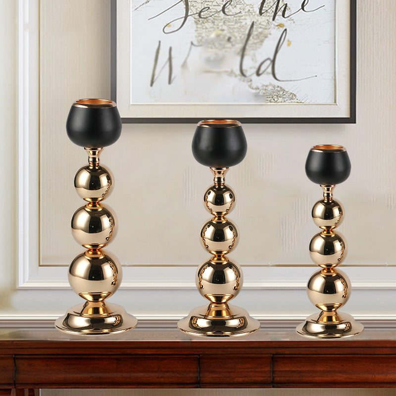 Black and Gold Candle Holder