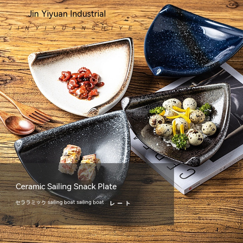 Triangle Ceramic Snack Dish