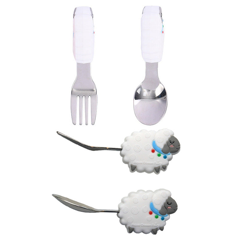 Charm Chums: Cute Cartoon Children's Silicone Cutlery