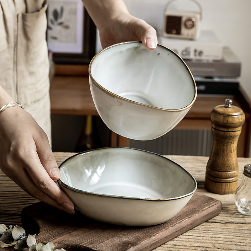 Vintage Charm: Irregular Salad Bowls