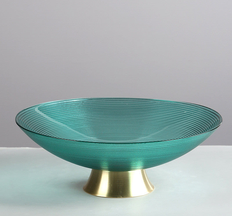 Elevated Elegance: Raised Glass Fruit Bowl