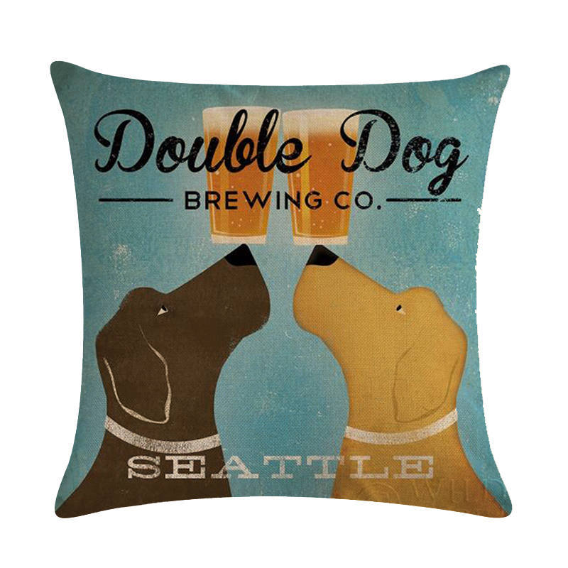 Vintage Paws: Dog-Themed Cushion Covers