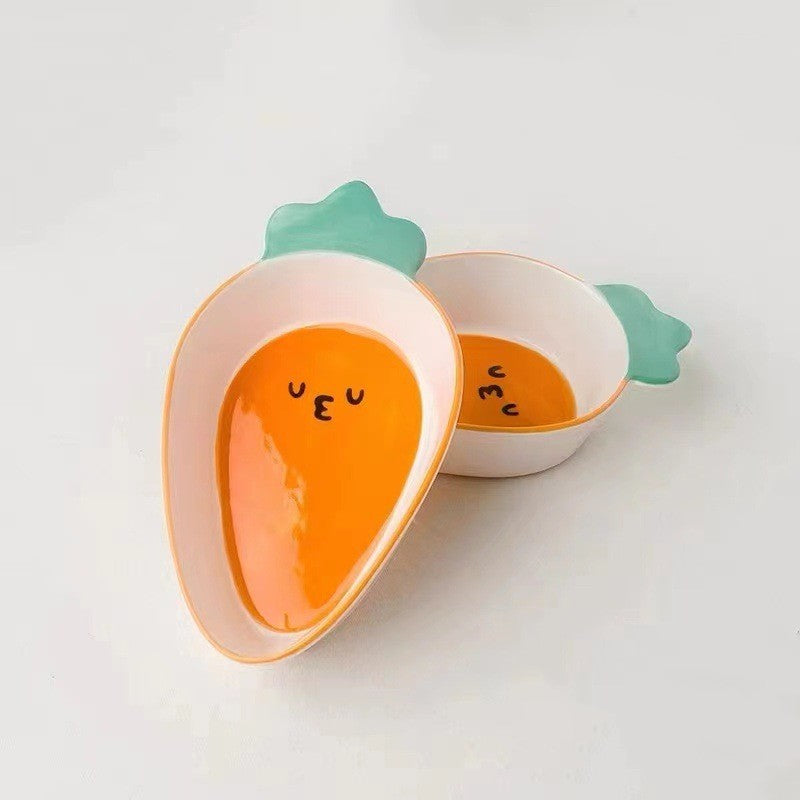 Bunny Bites: Cartoon Bunny and Carrot Plates