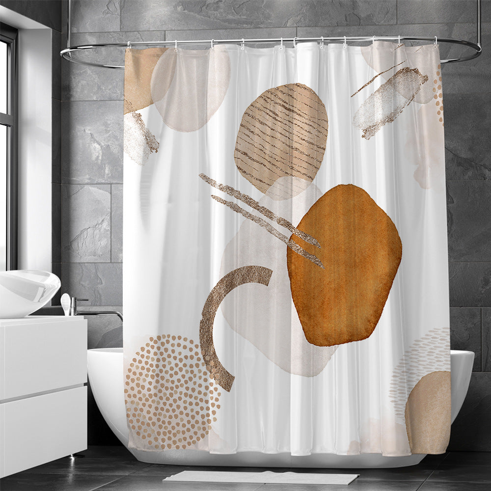 Geo Splash Geometric Shower Curtain